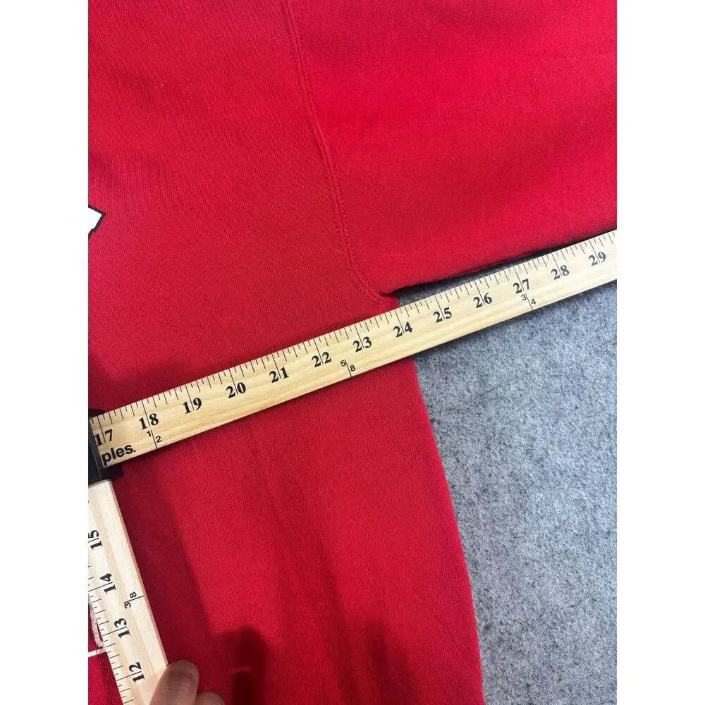 VINTAGE 90s Wisconsin Badgers Sweatshirt Mens XL Red Rose Bowl Crewneck Fleece - Picture 3 of 8